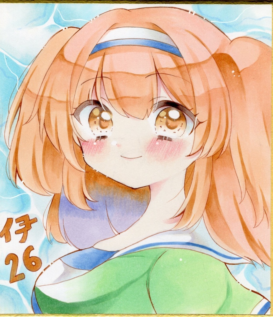 原画　手描きイラスト　艦隊これくしょん　伊２６