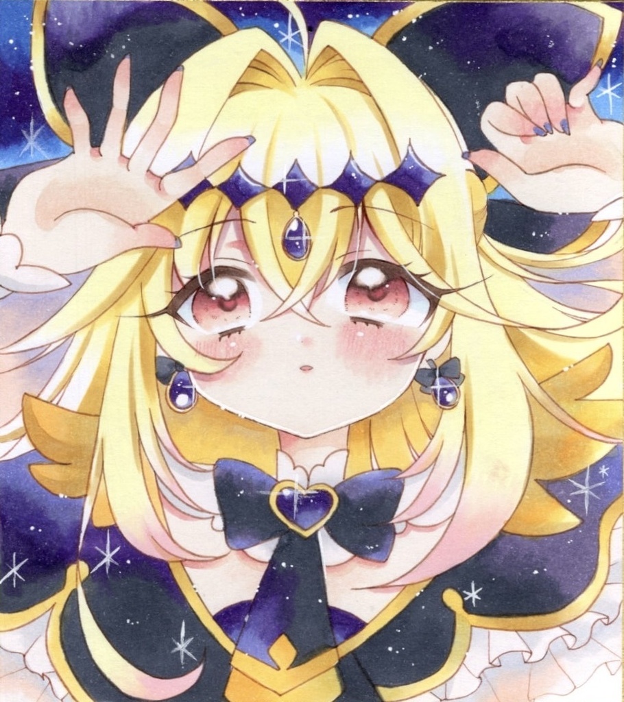 原画 手描きイラスト 名探偵プリキュア キュアアルカナ・シャドウ