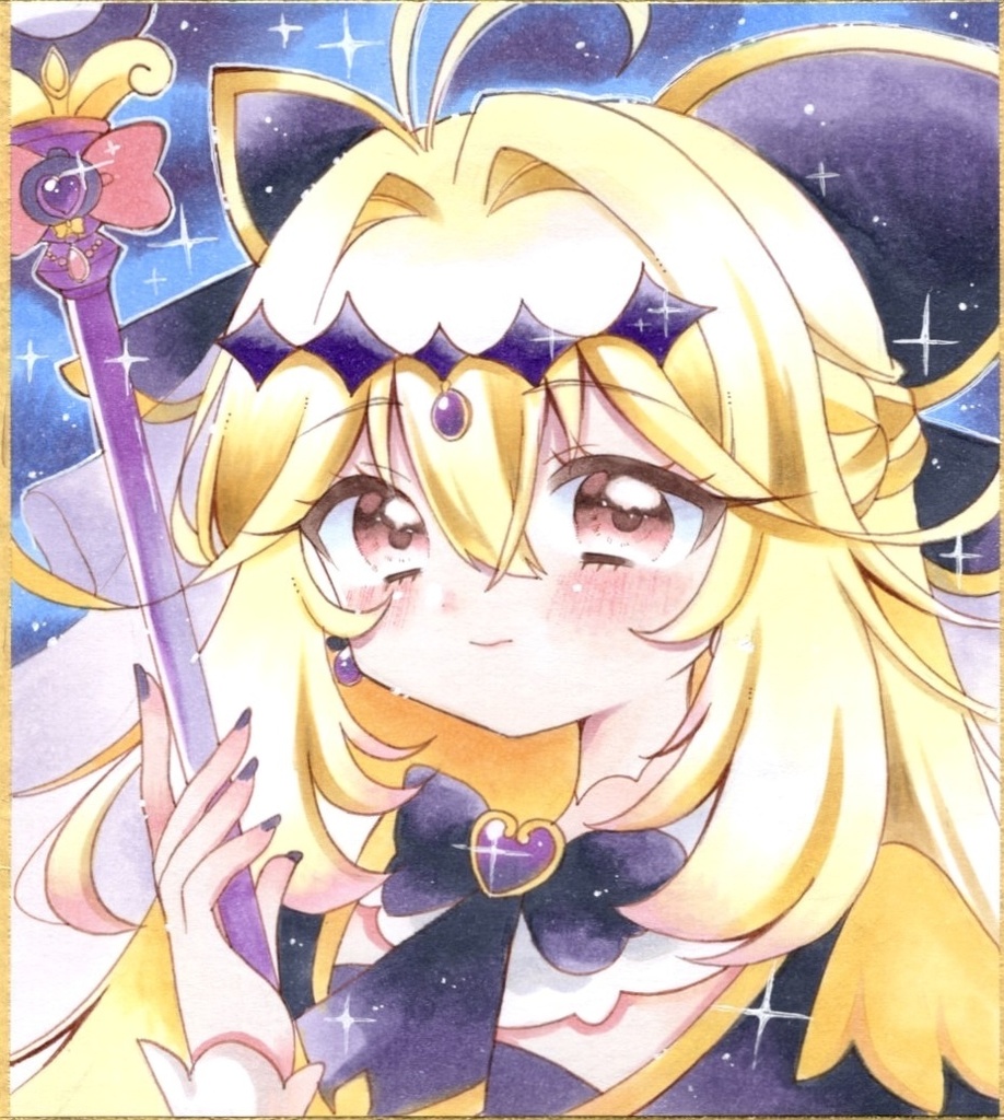 原画 手描きイラスト 名探偵プリキュア キュアアルカナ・シャドウ