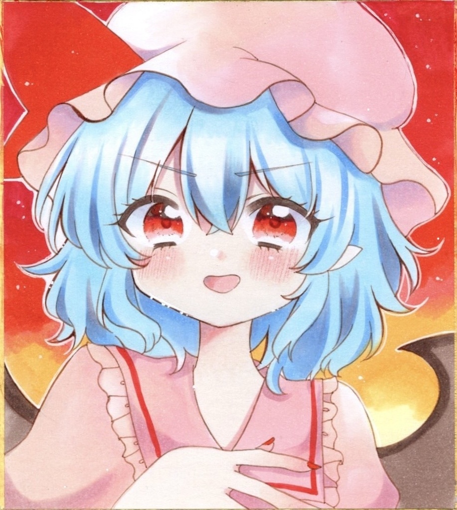 原画 手描きイラスト 東方Project レミリア4スカーレット