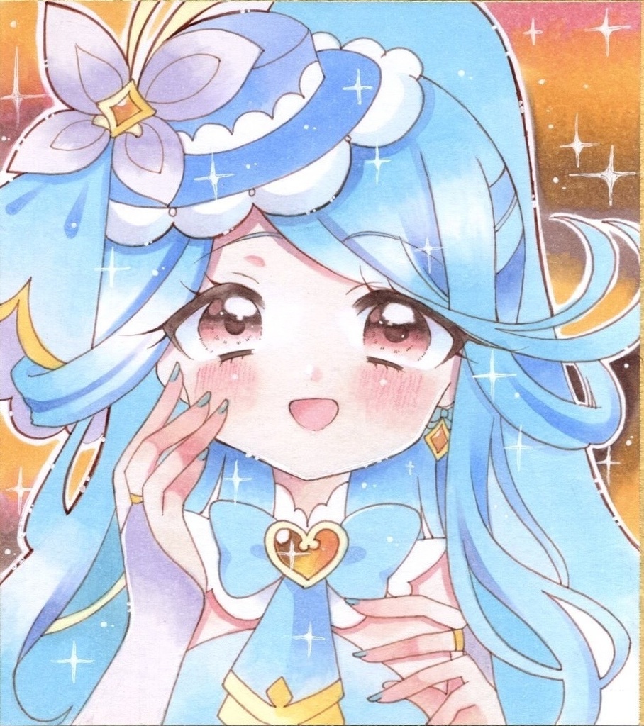 原画 手描きイラスト 名探偵プリキュア キュアエクレール