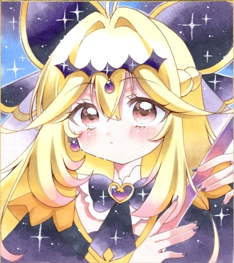 原画 手描きイラスト 名探偵プリキュア キュアアルカナ・シャドウ