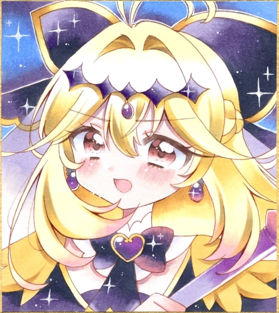 原画 手描きイラスト 名探偵プリキュア キュアアルカナ・シャドウ