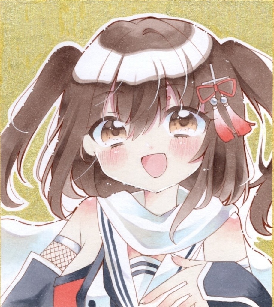 原画 手描きイラスト 艦隊これくしょん 川内