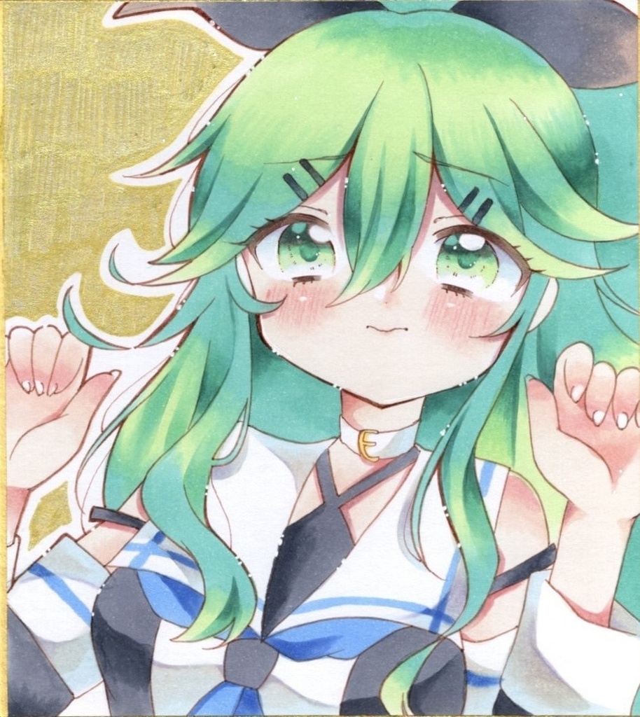 原画 手描きイラスト 艦隊これくしょん 山風