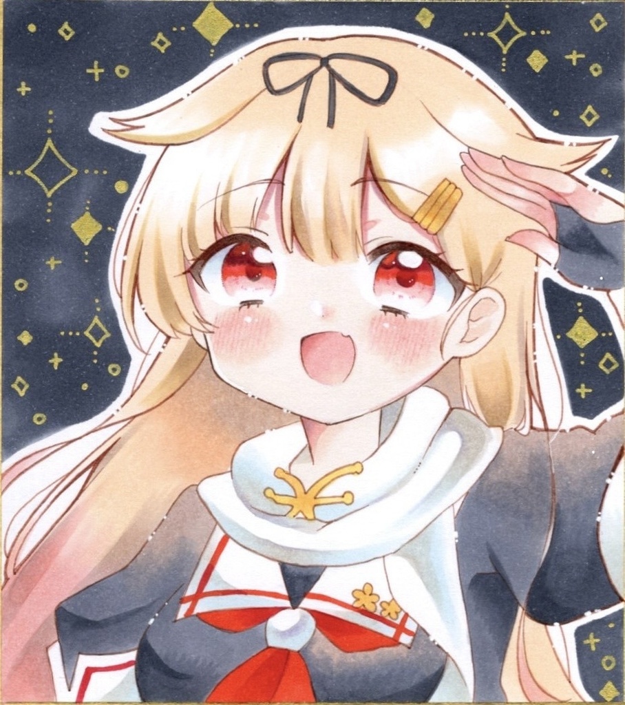 原画 手描きイラスト 艦隊これくしょん 夕立