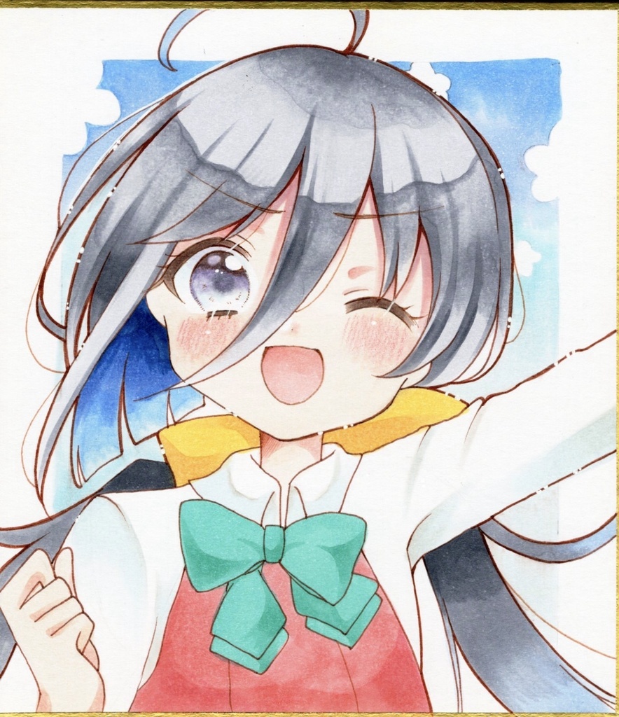原画　手描きイラスト　艦隊これくしょん　清霜