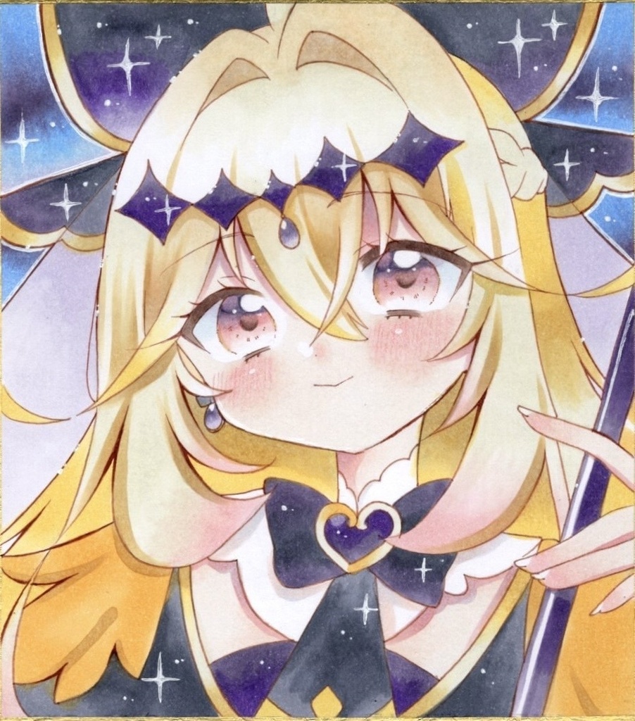 原画 手描きイラスト 名探偵プリキュア キュアアルカナ・シャドウ