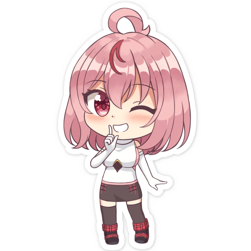 ないしょポーズステッカー