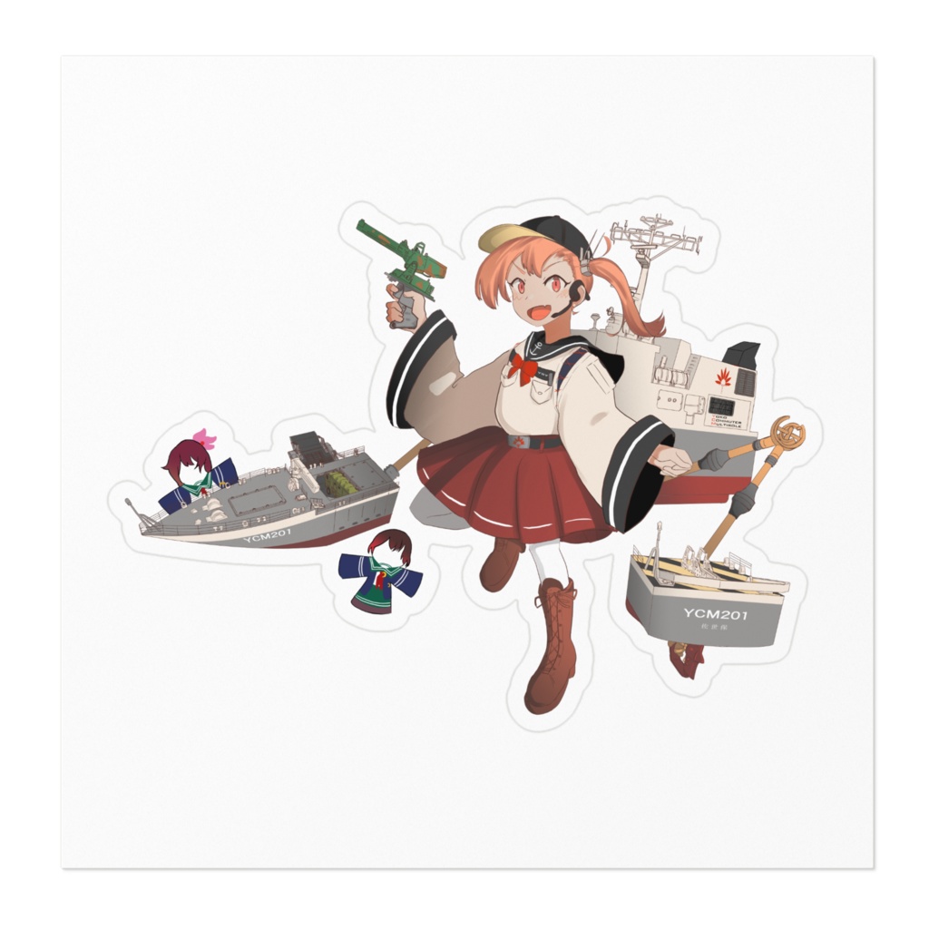 【試製】YCM201号 擬人化 ステッカー
