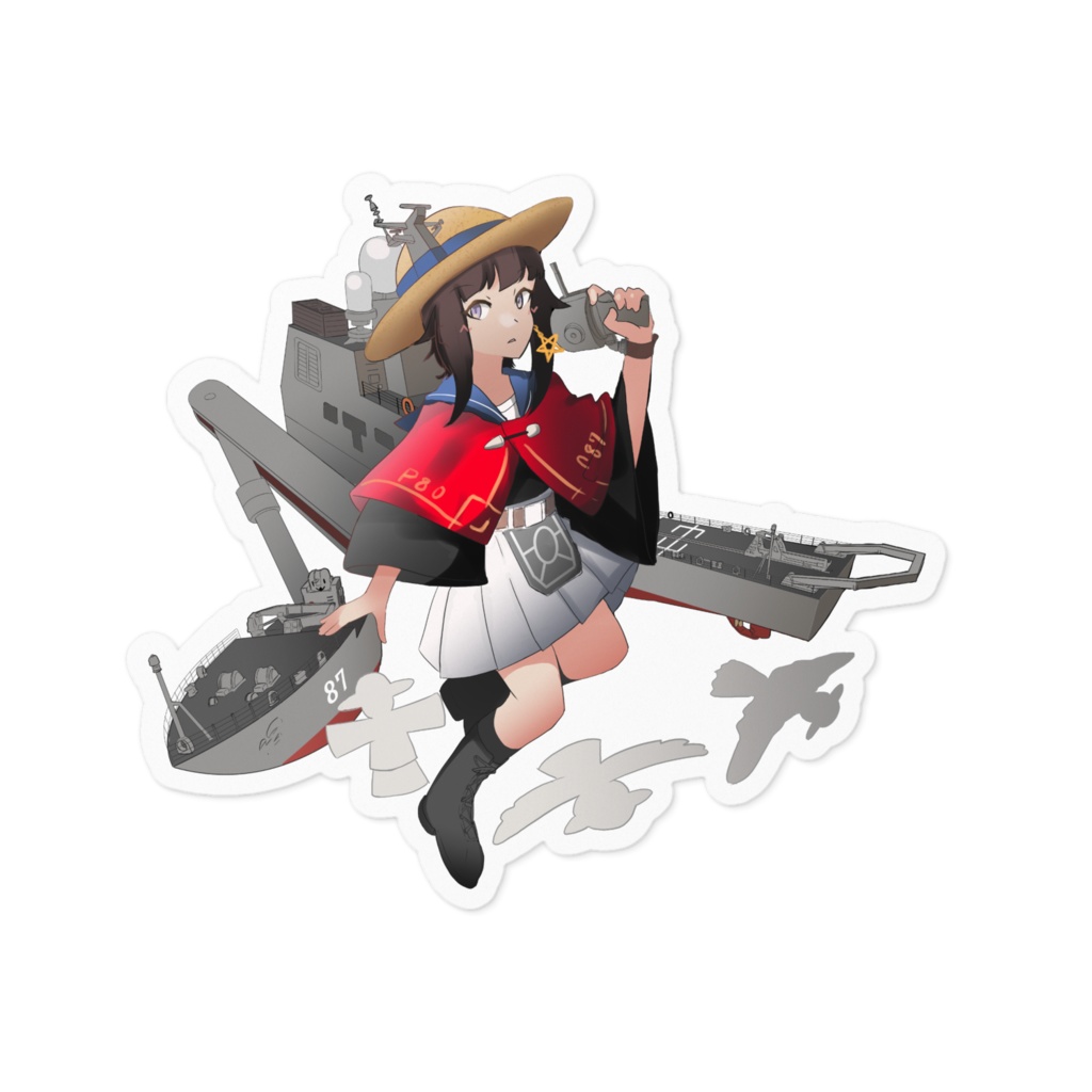 【試製】YCM302号改二擬人化　ステッカー