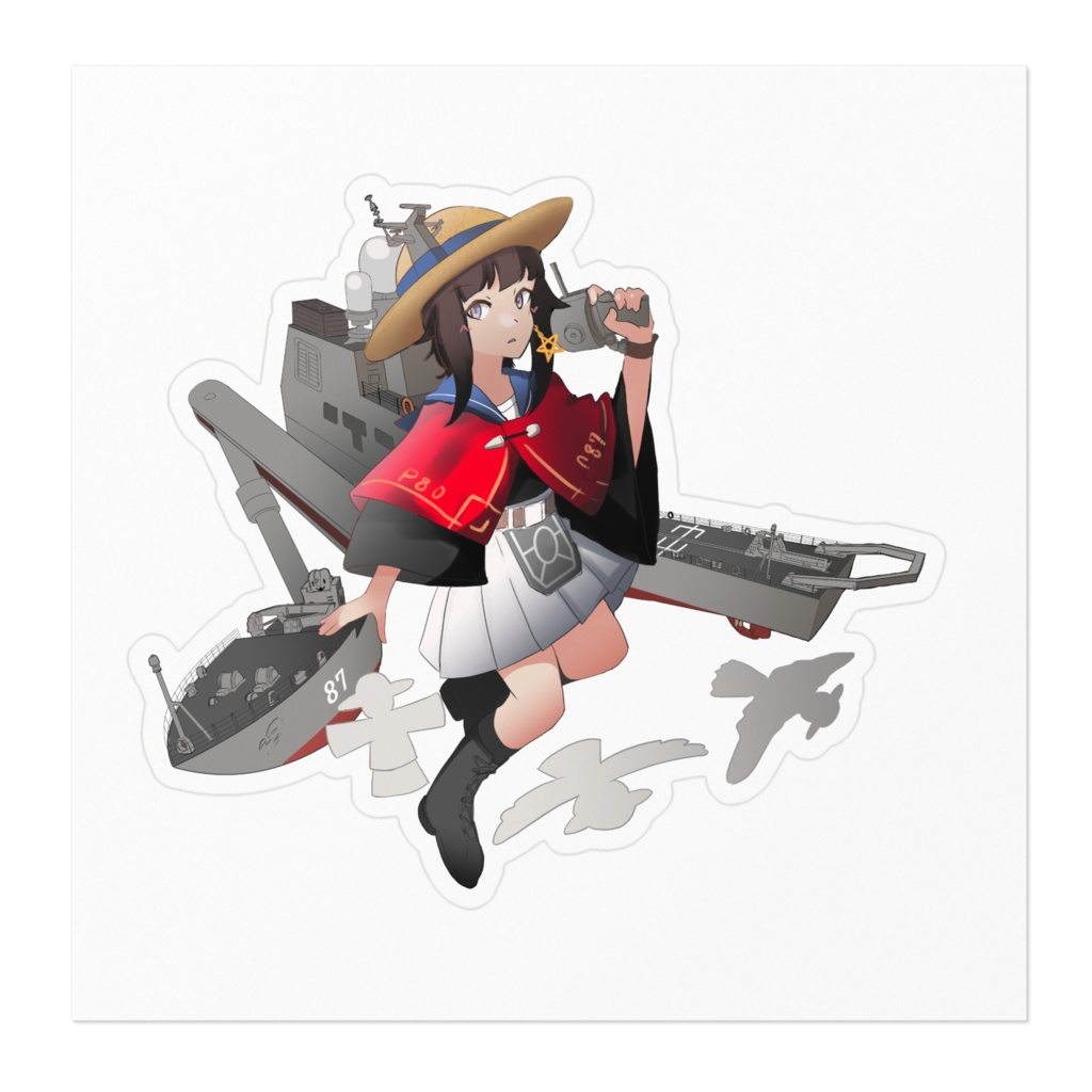 【試製】YCM302号改二擬人化 ステッカー