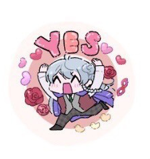 ともわたYES/NO缶バッチ渉ver