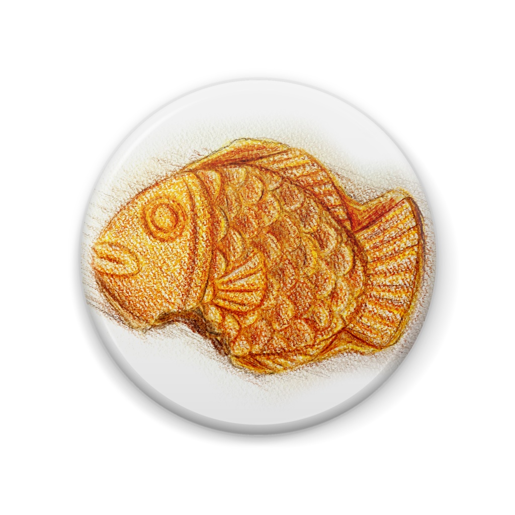 たい焼き缶バッジ