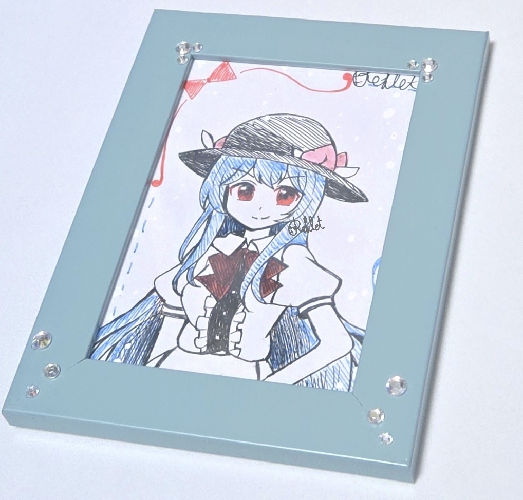 【東方project】比那名居天子　原画入りフレーム