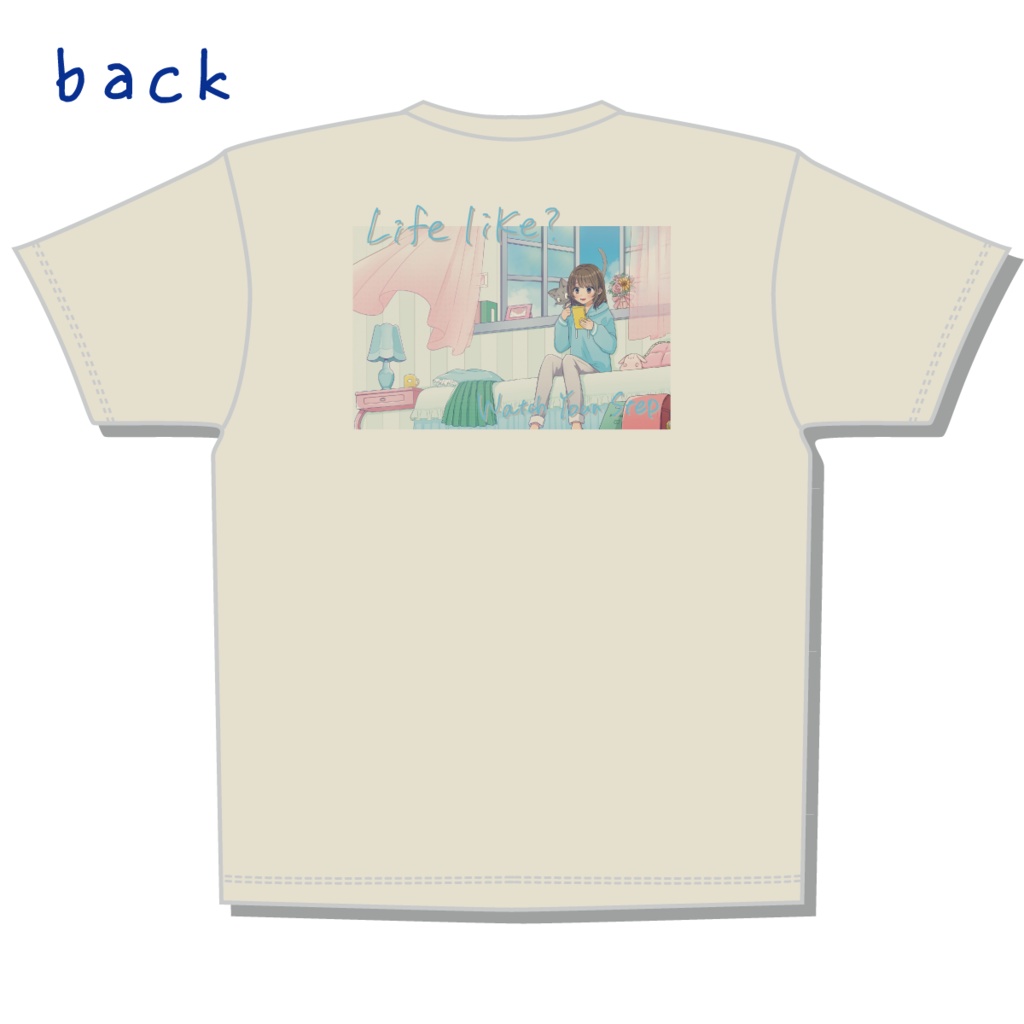 『 Life like? 』ビックシルエットTシャツ(送料分値引き価格)