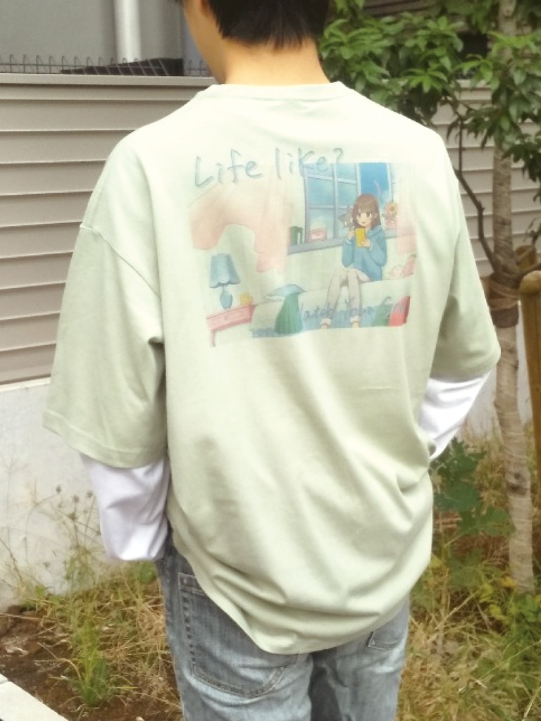 『 Life like? 』ビックシルエットTシャツ(送料分値引き価格)