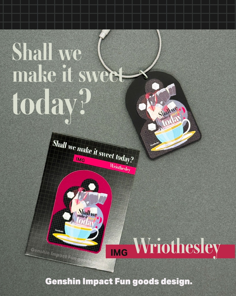 【原神・リオセスリ】イメージアクキー＆ステッカー