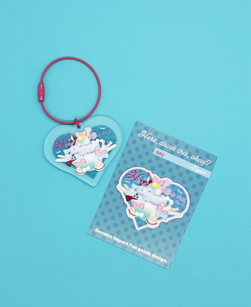 【原神・シグウィン】イメージアクキー&ステッカー