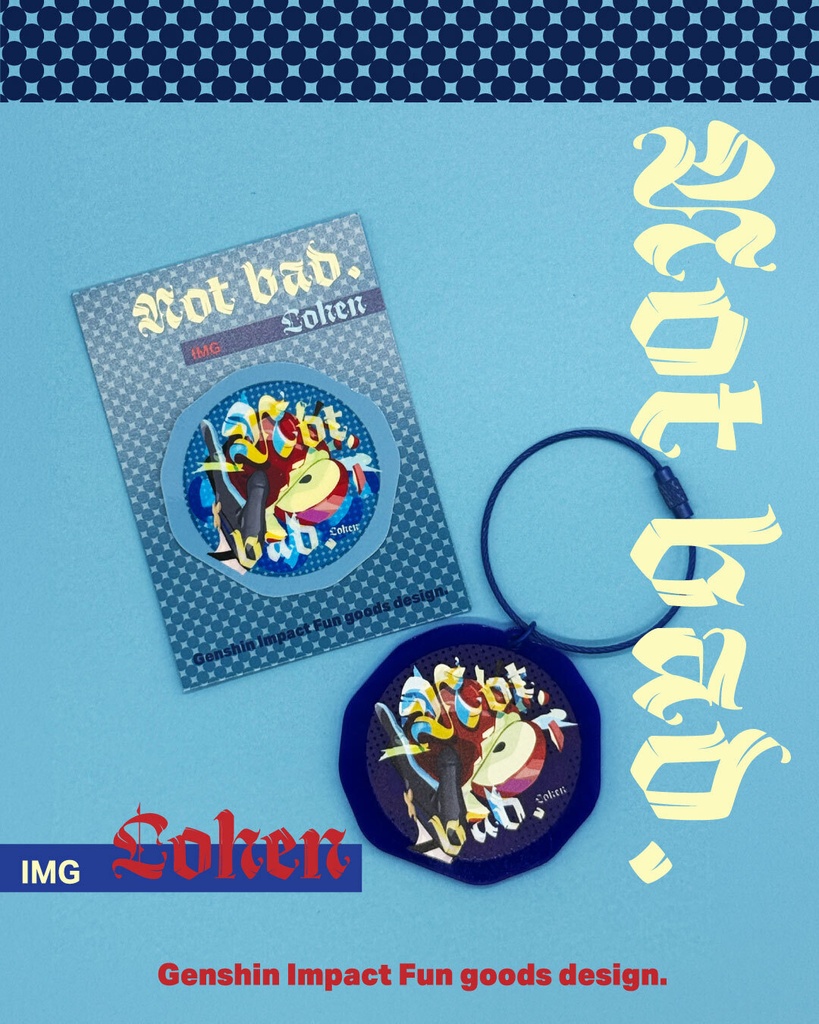【原神・ローエン】イメージアクキー&ステッカー