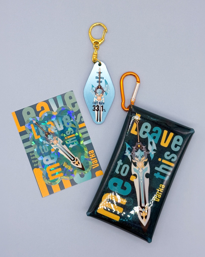 【原神・ファルカ】モチ武器イメージアクキー&ステッカー&PVCポーチ