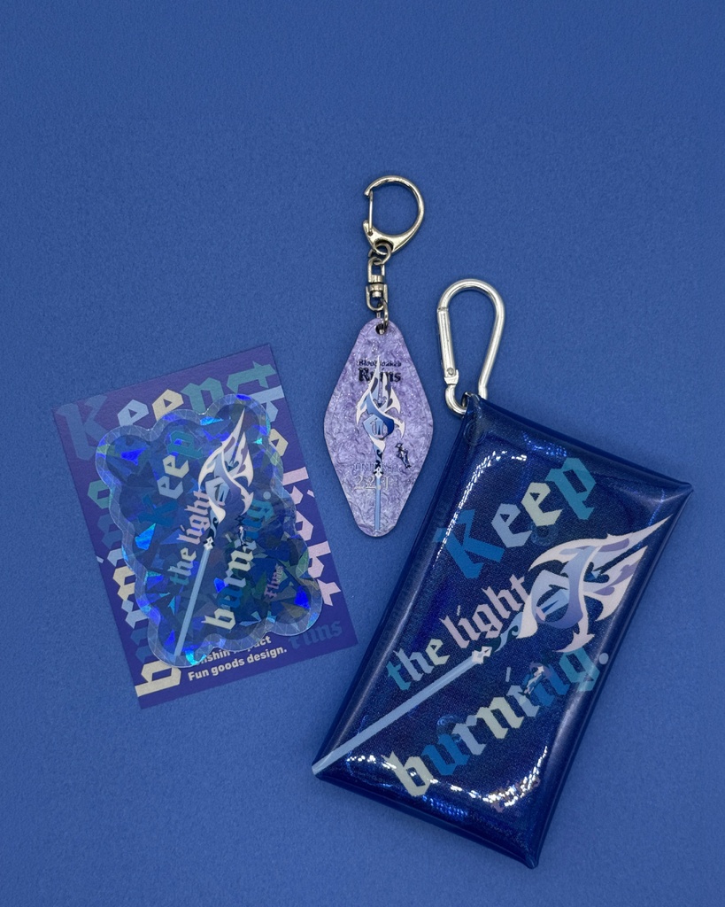 【原神・フリンズ】モチ武器イメージアクキー&ステッカー&PVCポーチ