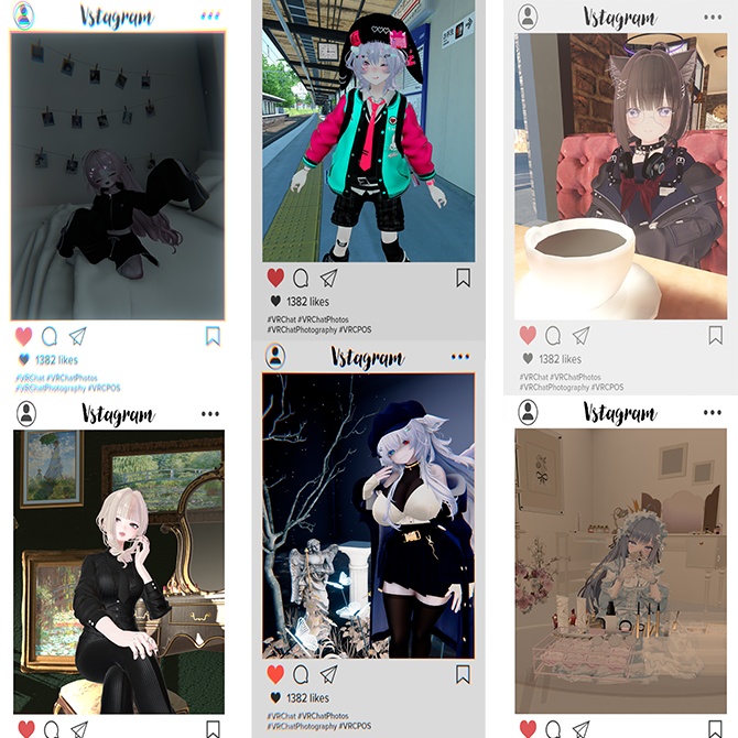 【無料】Vstagramふぉとふれーむ風フィルター for VRCPOS