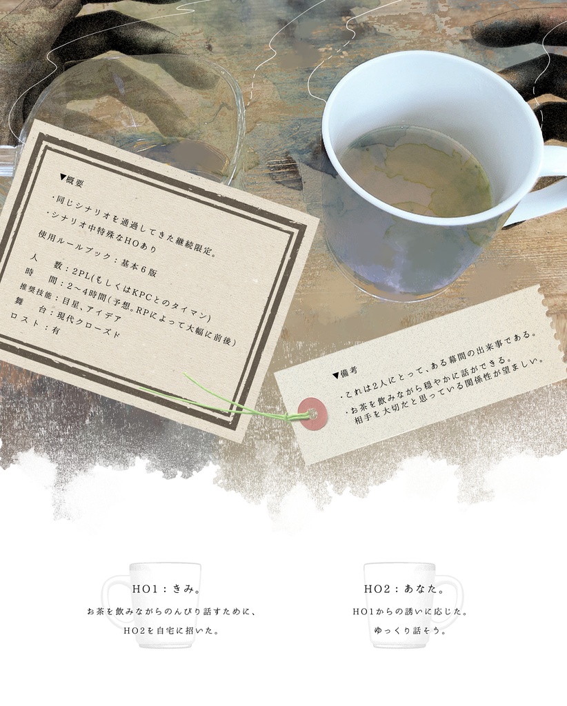 【CoCシナリオ】cold tea and you【非公開】