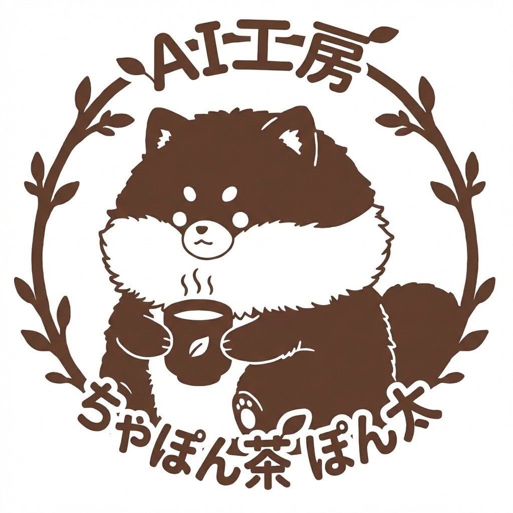 AI工房 ちゃぽん茶 ぽん太　ロゴ