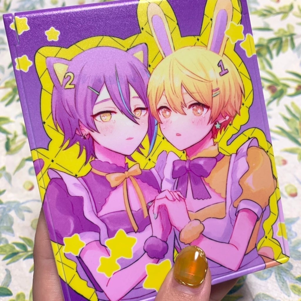 ニャンうさ二つ折りミラー