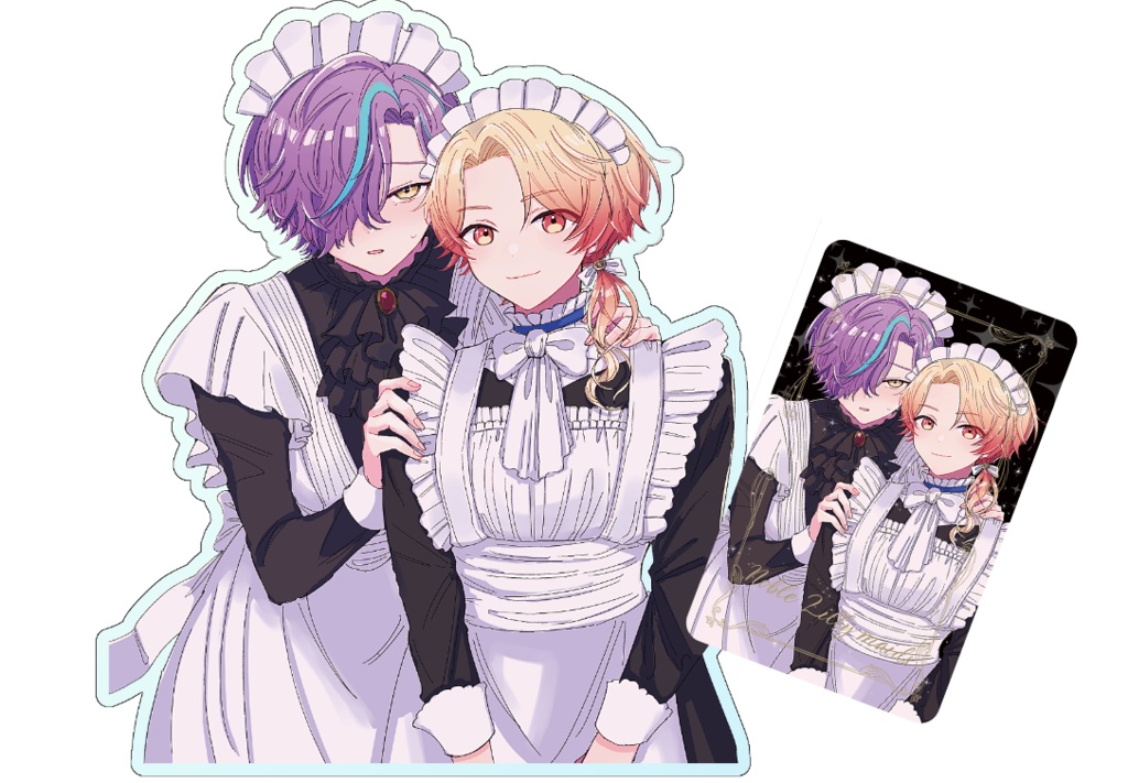 黒白百合メイドアクリルスタンド・箔押しホログラムカードセット