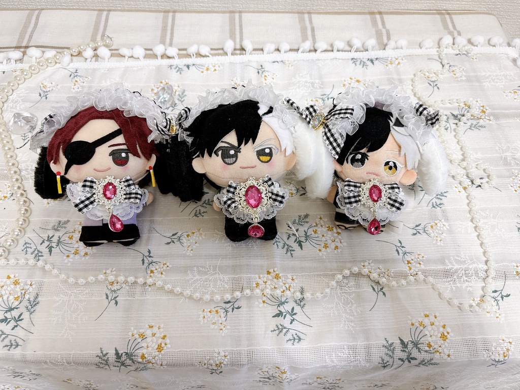 【usamimi】ヘッドドレスセット WhiteFrill＆BlackCheck