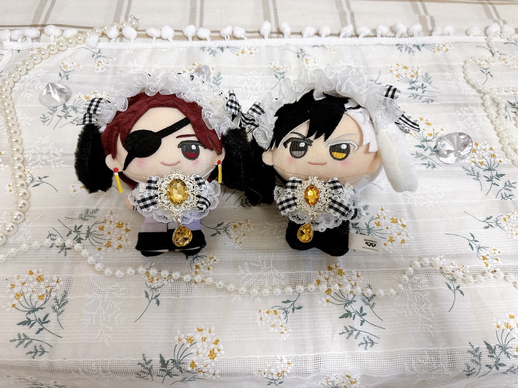 【usamimi】ヘッドドレスセット WhiteFrill&BlackCheck