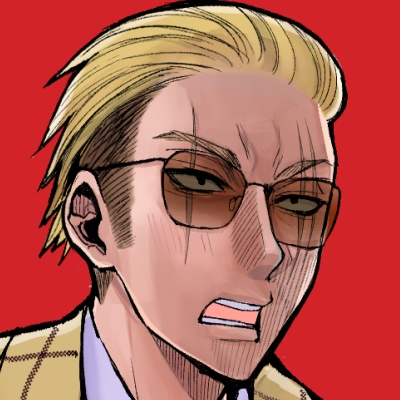 【無料】ヤクザと目つきの悪い女刑事の話【SNS用アイコン】