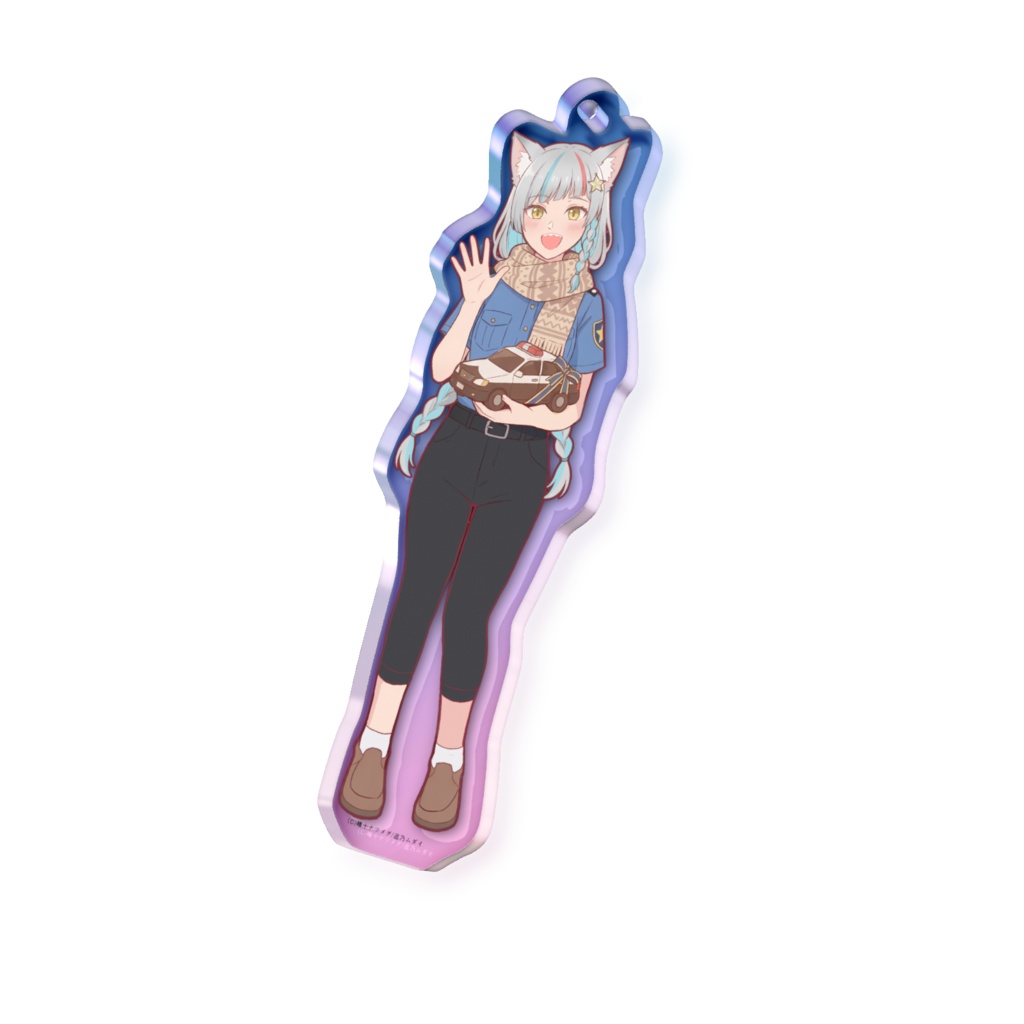 【2026年3月1日まで限定販売】巡乃ムダイのオーロラアクリルキーホルダー【女刑事実況】