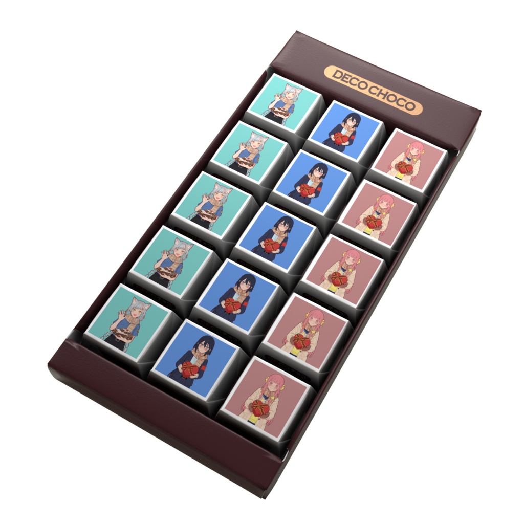 【2026年3月1日まで限定販売】DECOチョコ15個セット【ヤク目】【京都人の花宮さん】【巡乃ムダイ】