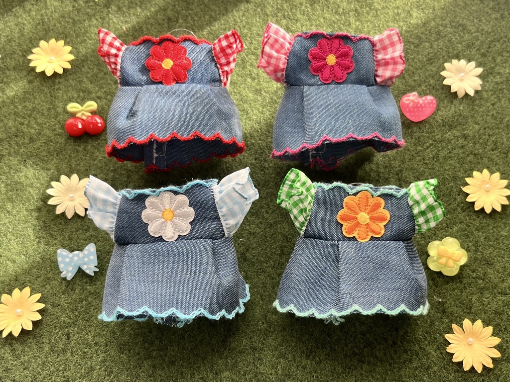 ピクニックデニムワンピ(ヘアピン付)