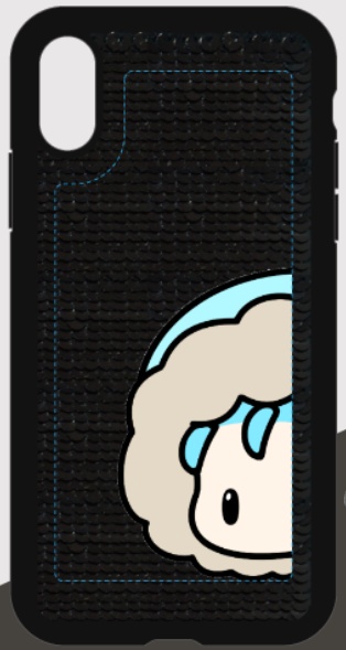 iPhoneケース(スパンコール)
