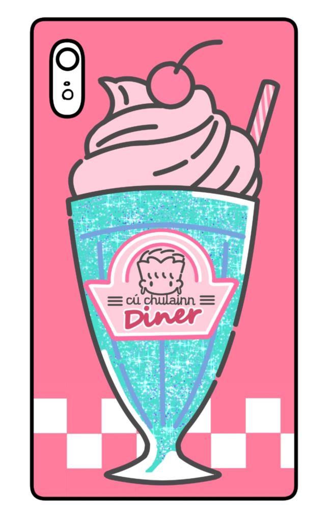 クー･フーリンダイナーiPhoneケース(グリッター)