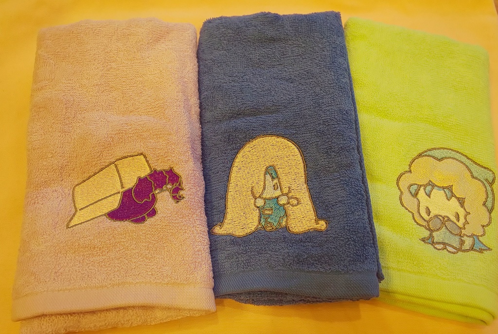 クー・フーリンかくれんぼ刺繍タオル
