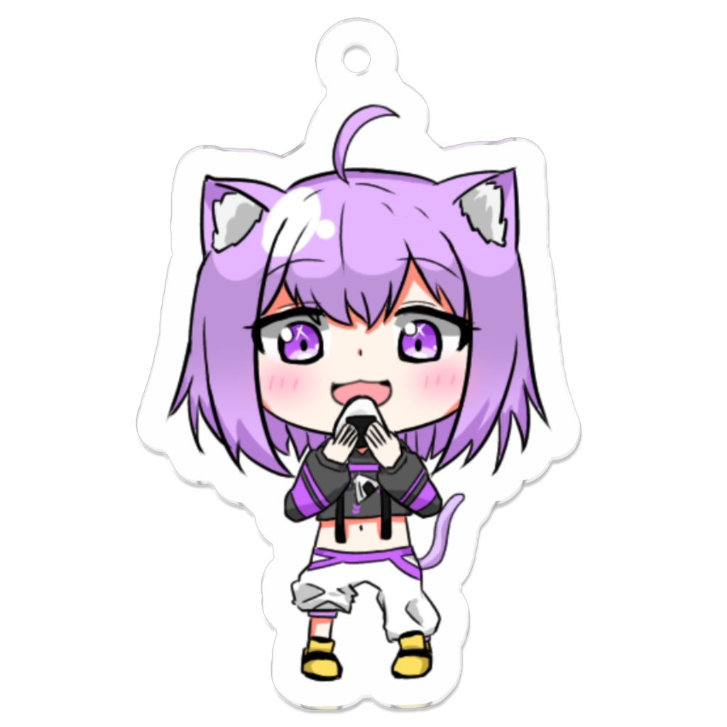【非公式】 猫又おかゆのデフォルメアクリルキーホルダー
