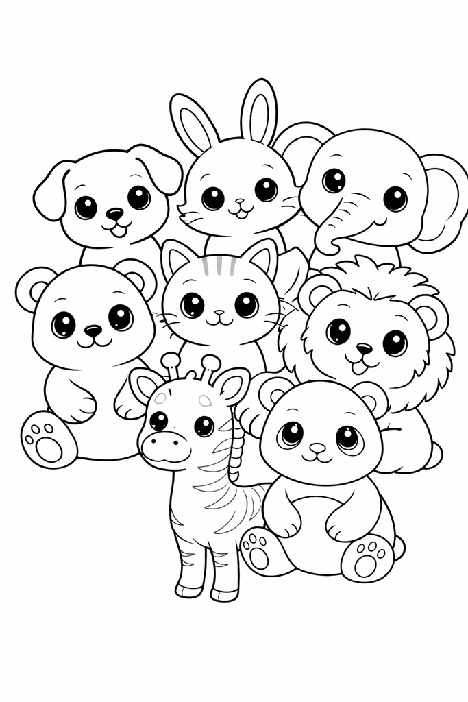 子ども向け 動物ぬりえ 30枚セット（印刷用PDF）