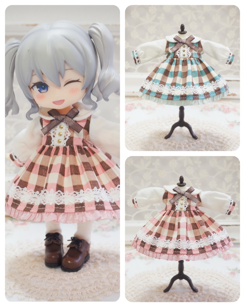 ショコラのフリルレースワンピース