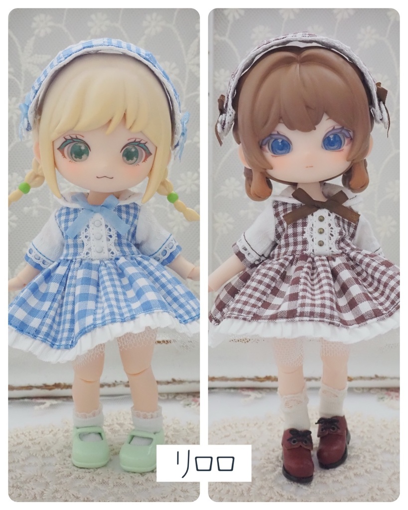 ギンガムチェックのチュールワンピース