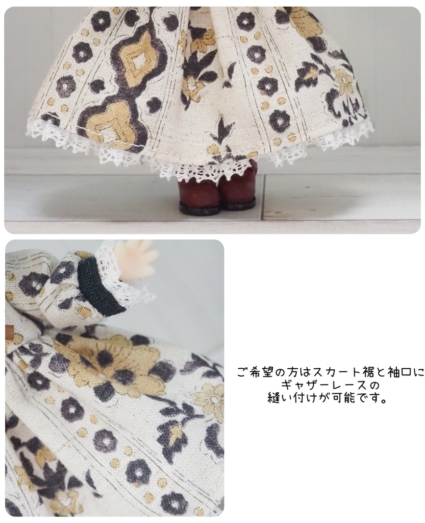 お花柄のエスニック風ワンピース