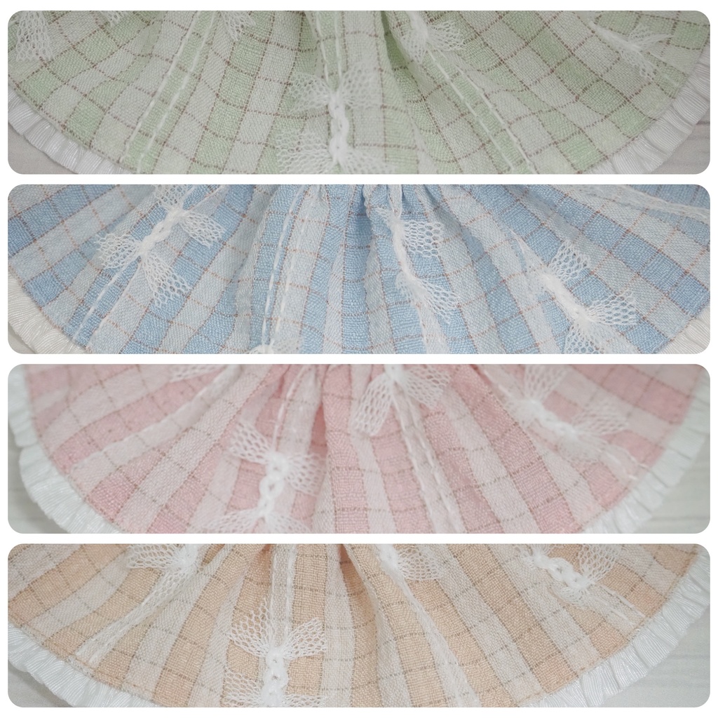 チュールリボンのワンピース