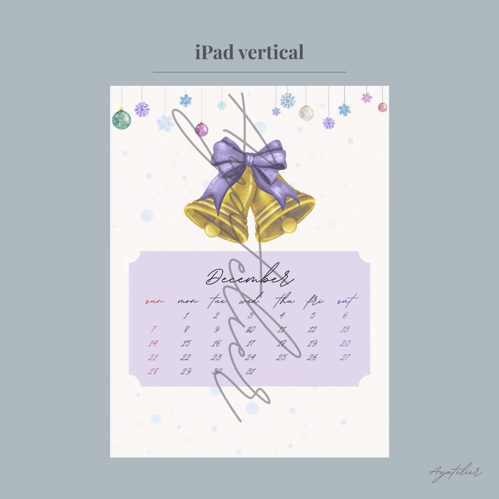 Christmas Bell - December Premium Wallpaper - White