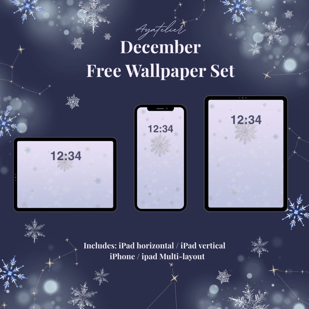 Snow Glow - December Free Wallpaper - Lavender Frost