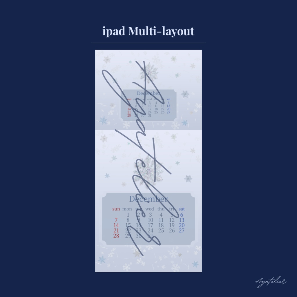 Snow Glow - December Premium Wallpaper - 3colors set