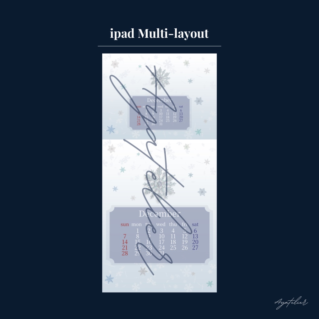 Snow Glow - December Premium Wallpaper - 3colors set